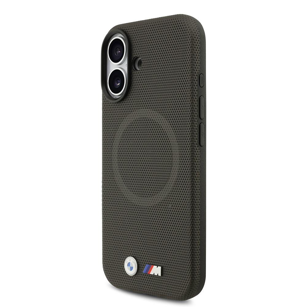 Apple iPhone 17 Case BMW Original Licensed M-Safe Charging Feature Metal Logo Perforated M Design Leather Cover - 7