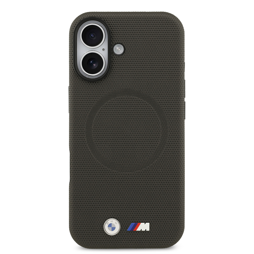 Apple iPhone 17 Case BMW Original Licensed M-Safe Charging Feature Metal Logo Perforated M Design Leather Cover - 8