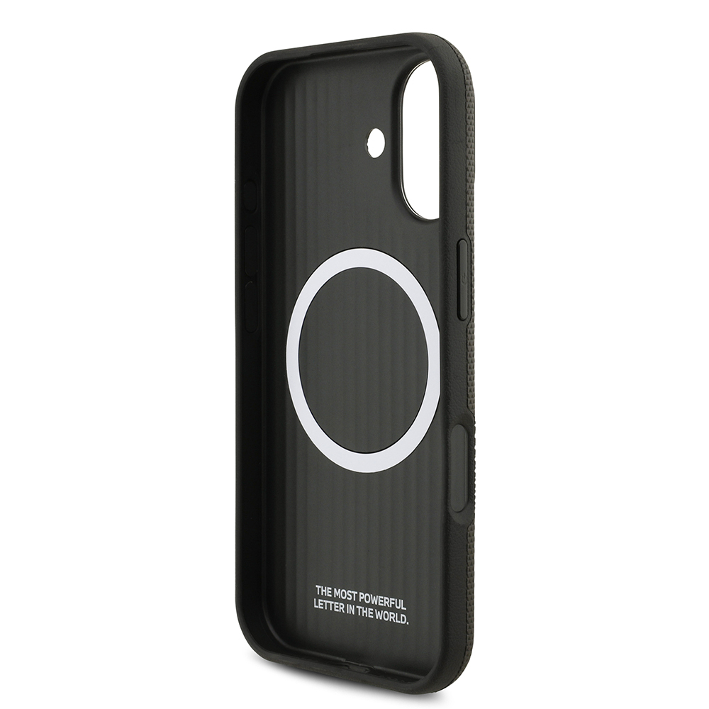 Apple iPhone 17 Case BMW Original Licensed M-Safe Charging Feature Metal Logo Perforated M Design Leather Cover - 12