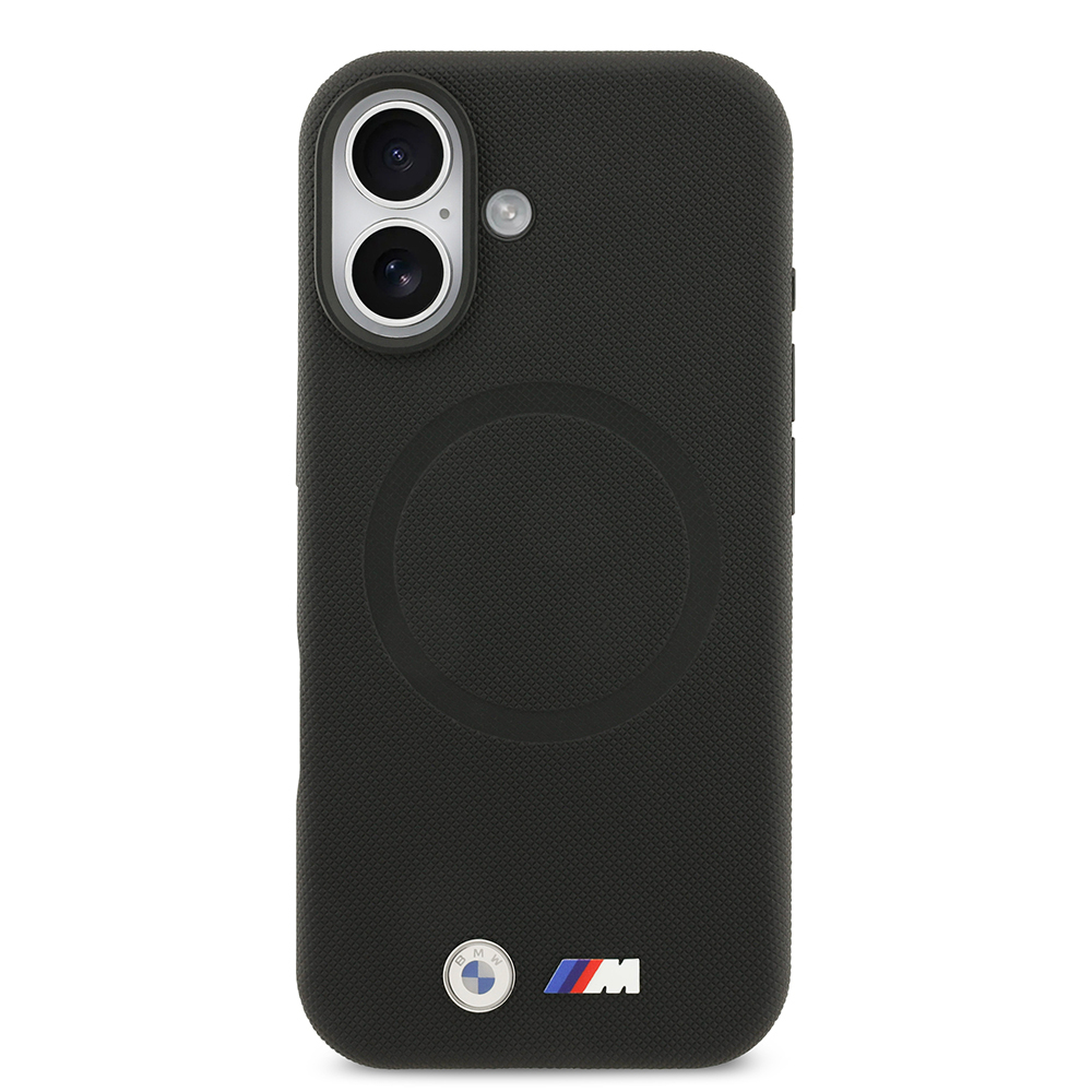 Apple iPhone 17 Case BMW Original Licensed M-Safe Charging Feature Metal Logo Perforated M Design Leather Cover - 15