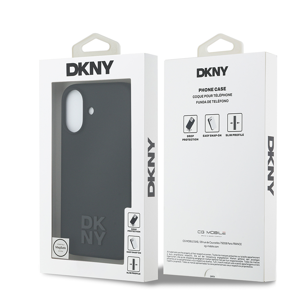 Apple iPhone 17 Case DKNY Original Licensed M-Safe Charging Feature Metal Logo Silicone Cover - 9