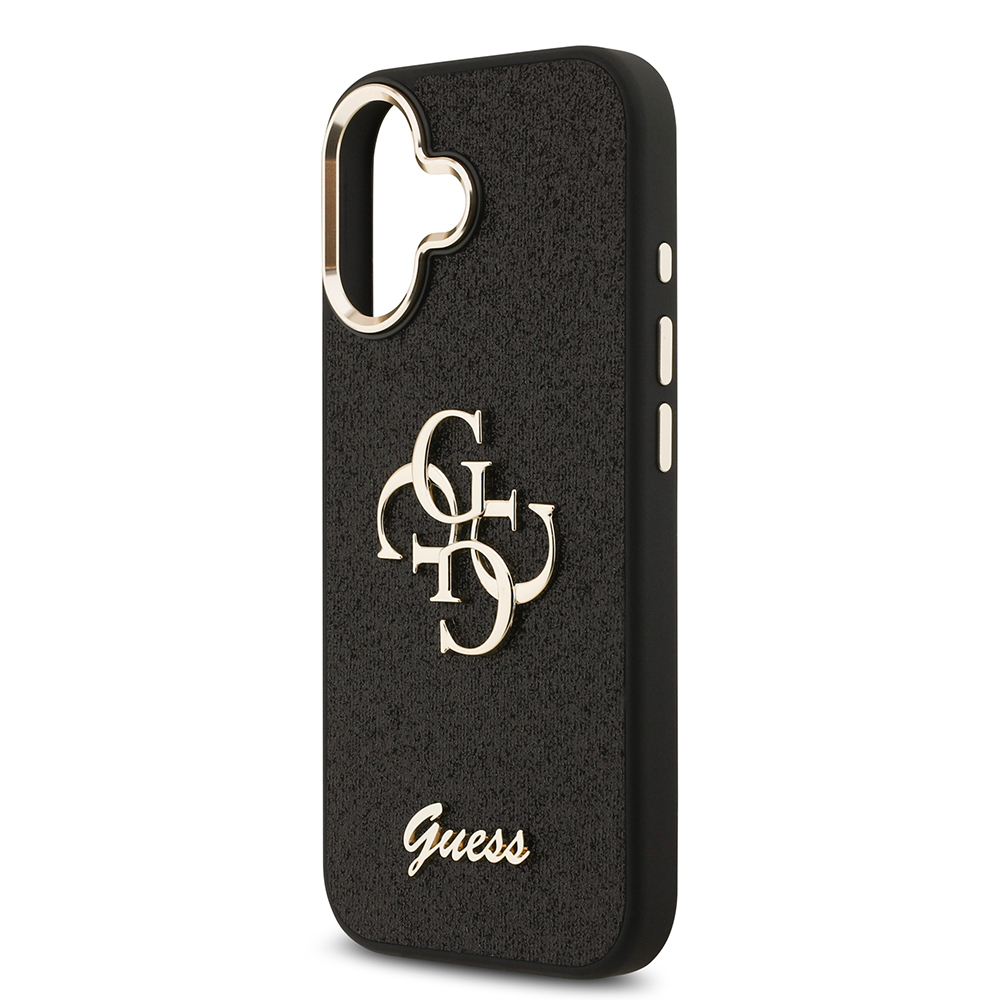 Apple iPhone 17 Case Guess Original Licensed 4G Large Metal Camera Frame and Logo Glitter Cover - 8