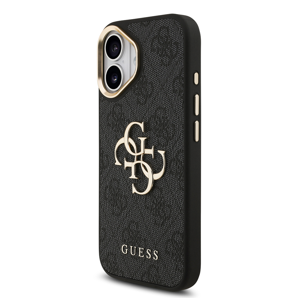 Apple iPhone 17 Case Guess Original Licensed 4G Large Metal Logo Thick Strap Cover - 4