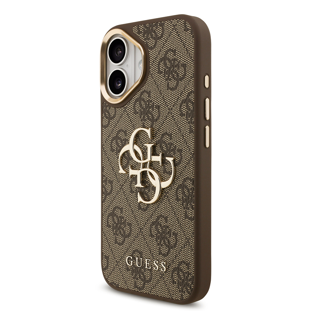 Apple iPhone 17 Case Guess Original Licensed 4G Large Metal Logo Thick Strap Cover - 12