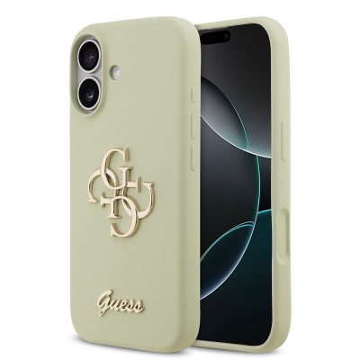 Apple iPhone 17 Case Guess Original Licensed Grained Text Logo Cover Green