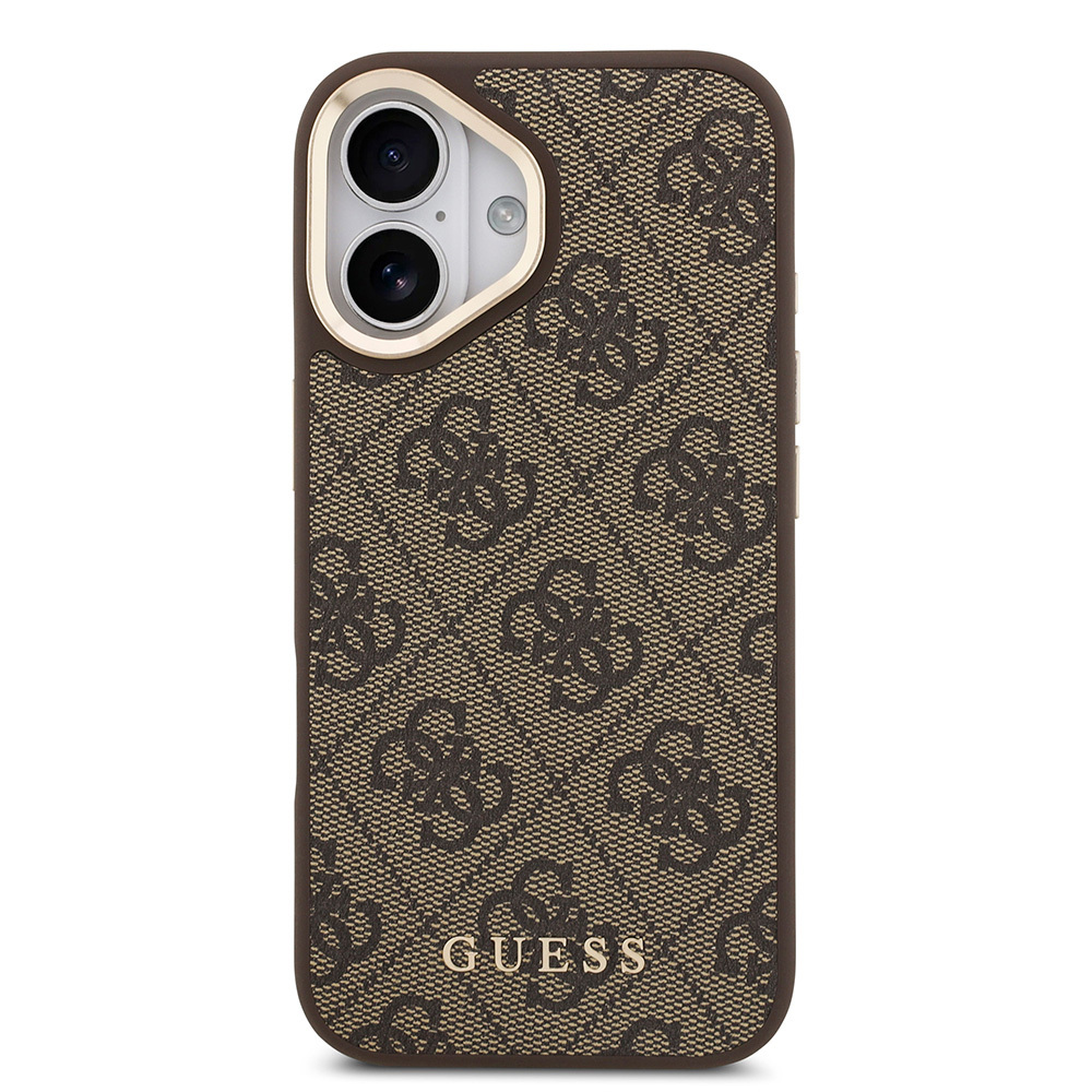 Apple iPhone 17 Case Guess Original Licensed M-safe Charging Case with Strap and 4G Logo Card Holder - 15