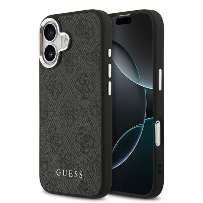 Apple iPhone 17 Case Guess Original Licensed M-safe Charging Feature 4G Classic Text Logo Cover Black