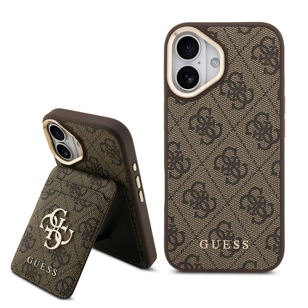 Apple iPhone 17 Case Guess Original Licensed M-safe Charging Feature 4G Metal Large Logo Card Holder Cover - 3