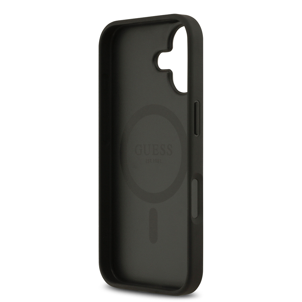 Apple iPhone 17 Case Guess Original Licensed M-safe Charging Feature Circle Classic Cover with Text Logo - 8