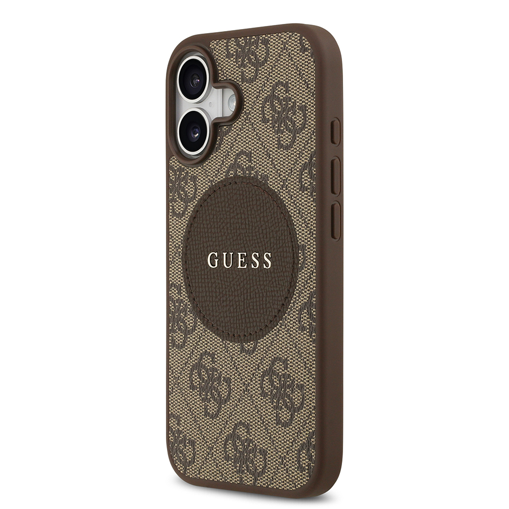 Apple iPhone 17 Case Guess Original Licensed M-safe Charging Feature Circle Classic Cover with Text Logo - 11