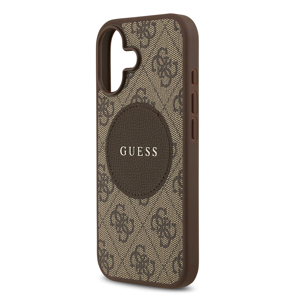 Apple iPhone 17 Case Guess Original Licensed M-safe Charging Feature Circle Classic Cover with Text Logo - 15