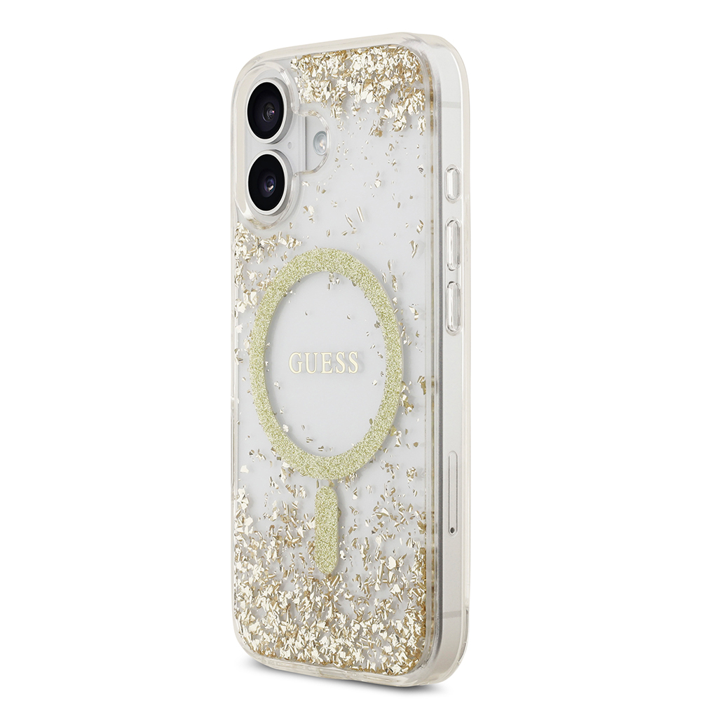 Apple iPhone 17 Case Guess Original Licensed M-safe Charging Transparent Resin Bottom Cover - 4