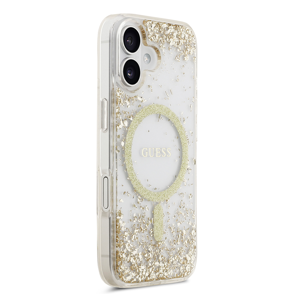 Apple iPhone 17 Case Guess Original Licensed M-safe Charging Transparent Resin Bottom Cover - 6