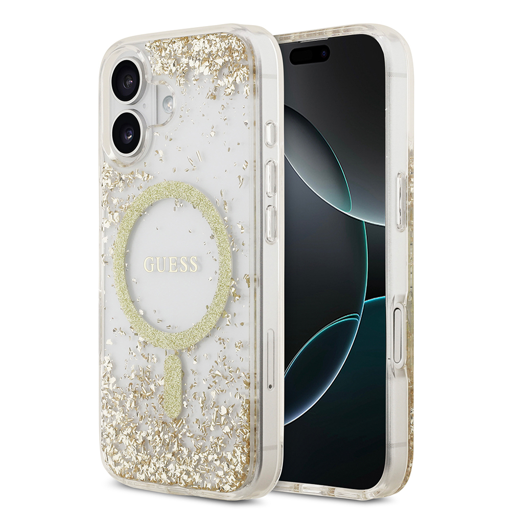 Apple iPhone 17 Case Guess Original Licensed M-safe Charging Transparent Resin Bottom Cover - 2