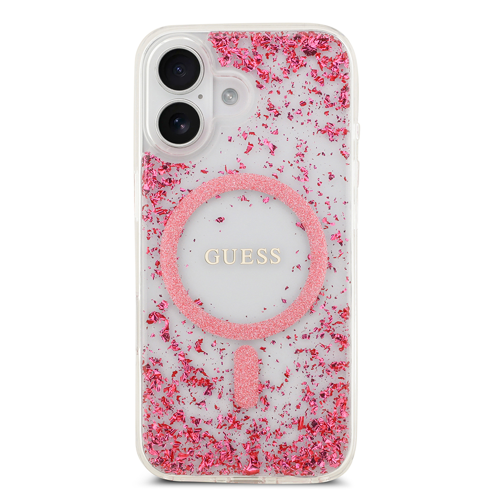 Apple iPhone 17 Case Guess Original Licensed M-safe Charging Transparent Resin Bottom Cover - 12