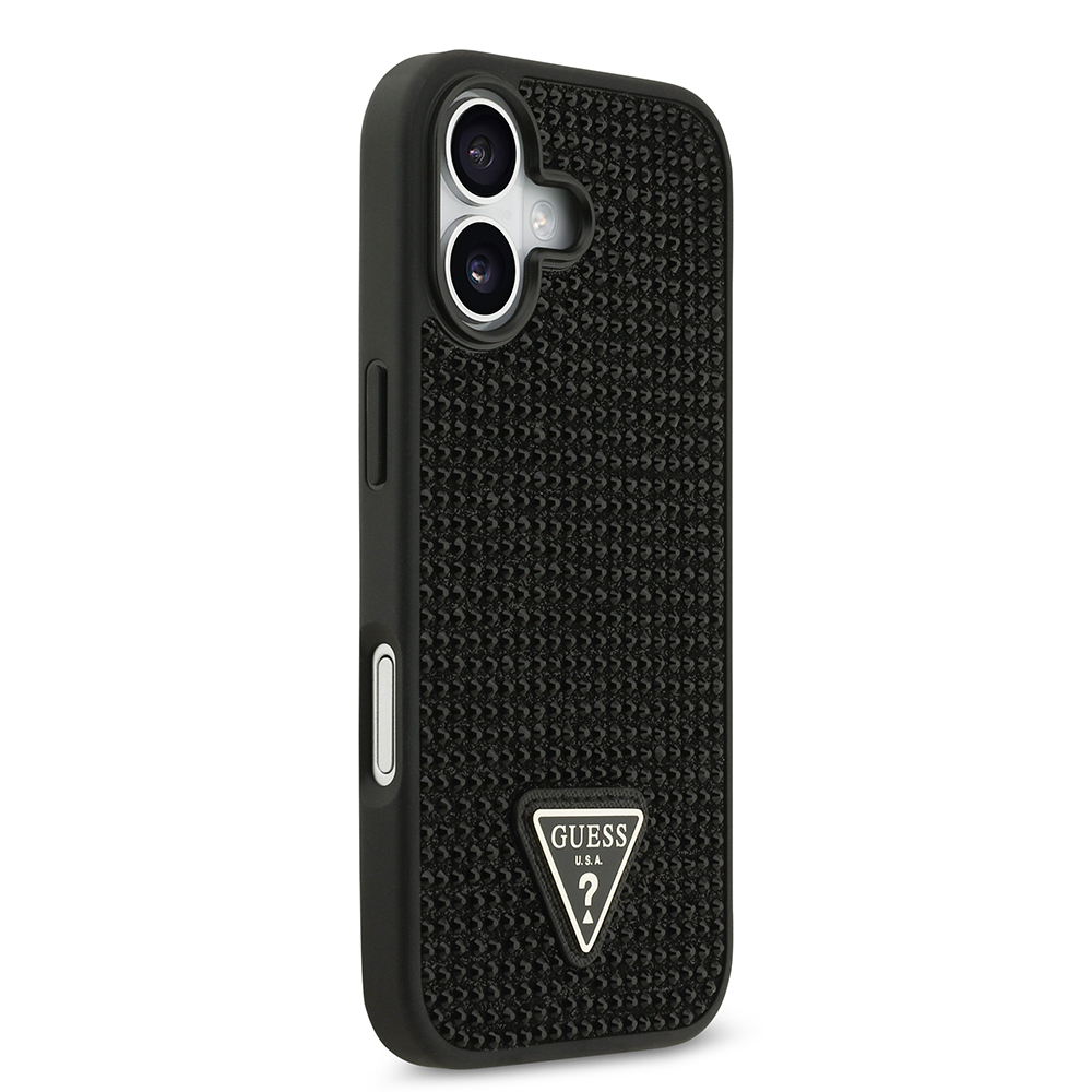 Apple iPhone 17 Case Guess Original Licensed Stone Back Triangle Logo Cover - 8