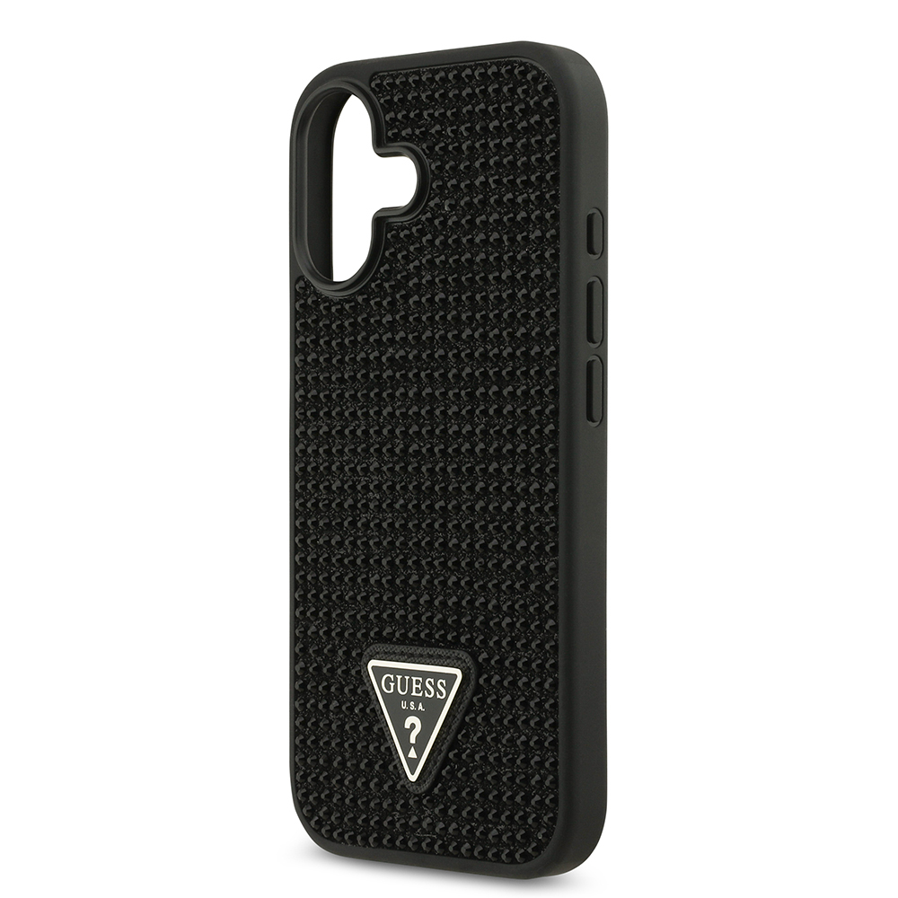 Apple iPhone 17 Case Guess Original Licensed Stone Back Triangle Logo Cover - 10