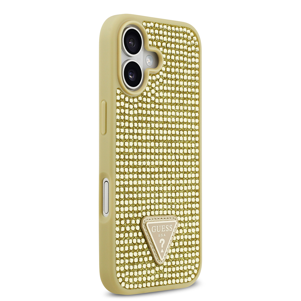 Apple iPhone 17 Case Guess Original Licensed Stone Back Triangle Logo Cover - 15