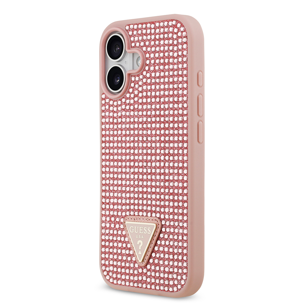 Apple iPhone 17 Case Guess Original Licensed Stone Back Triangle Logo Cover - 20