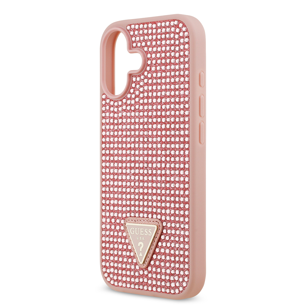 Apple iPhone 17 Case Guess Original Licensed Stone Back Triangle Logo Cover - 24