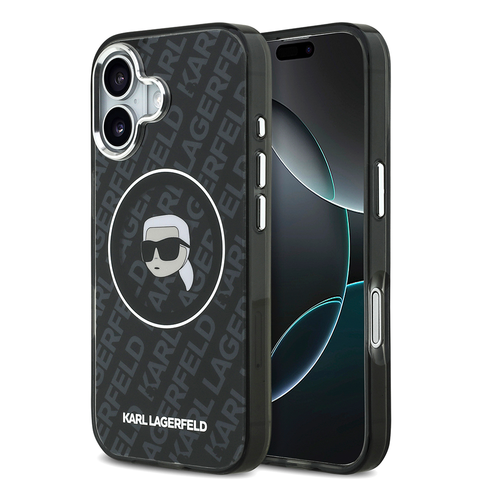 Apple iPhone 17 Case Karl Lagerfeld Original Licensed IML Printed KL Heads Cover - 1