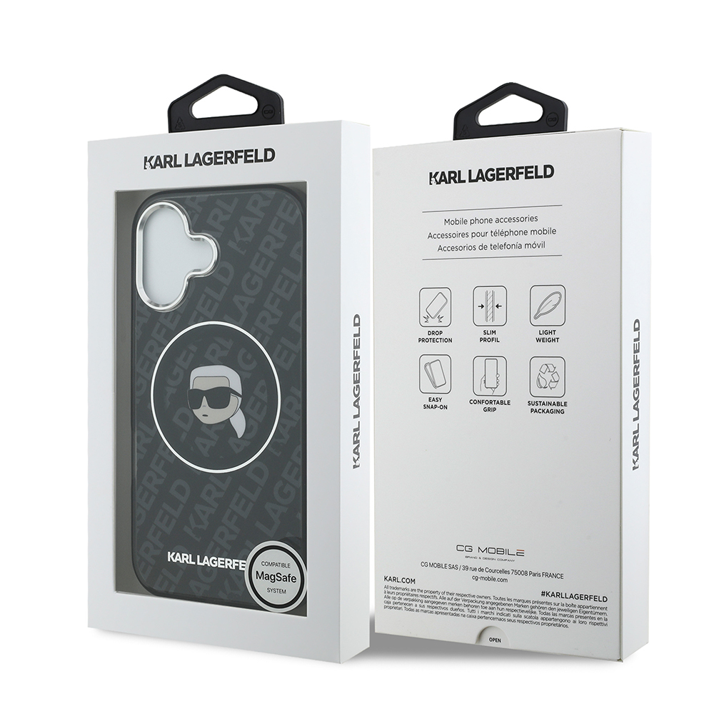 Apple iPhone 17 Case Karl Lagerfeld Original Licensed IML Printed KL Heads Cover - 9