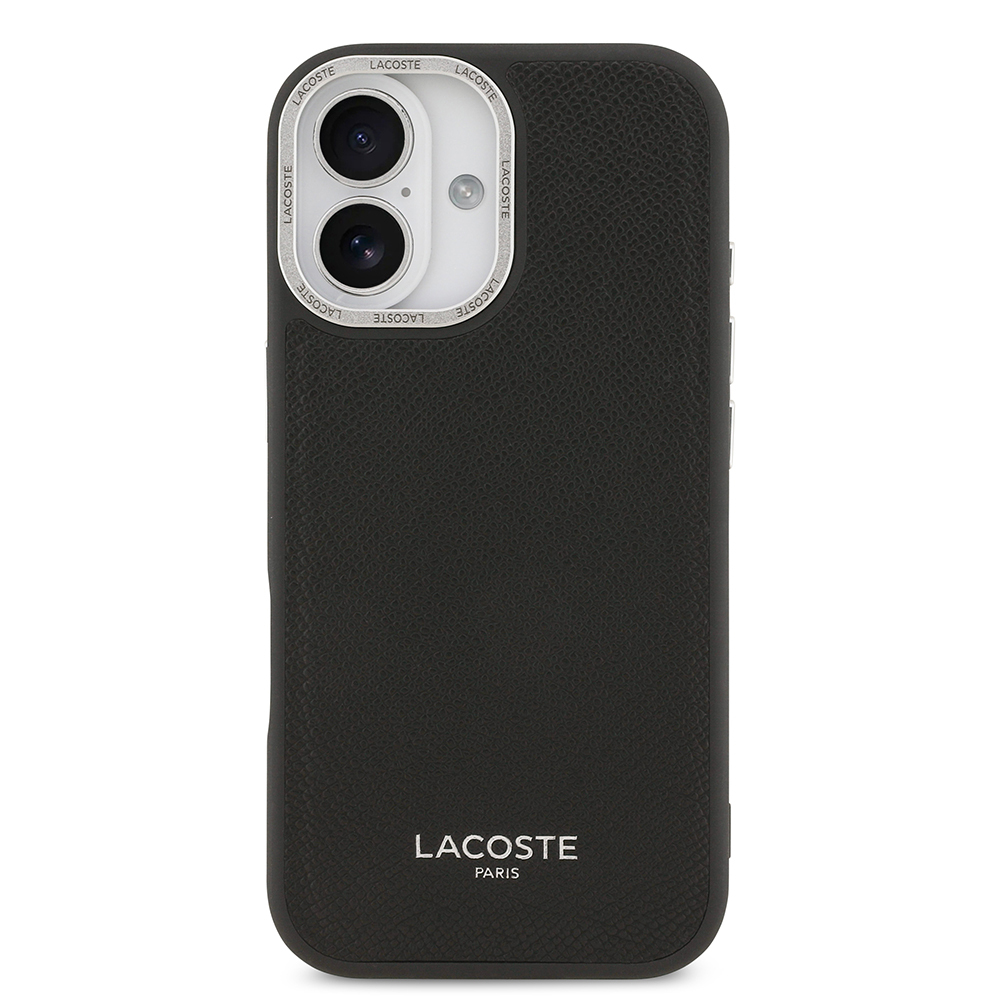 Apple iPhone 17 Case Lacoste Original Licensed M-Safe Charging Feature Champs Elysees PU Leather Design Cover - 9