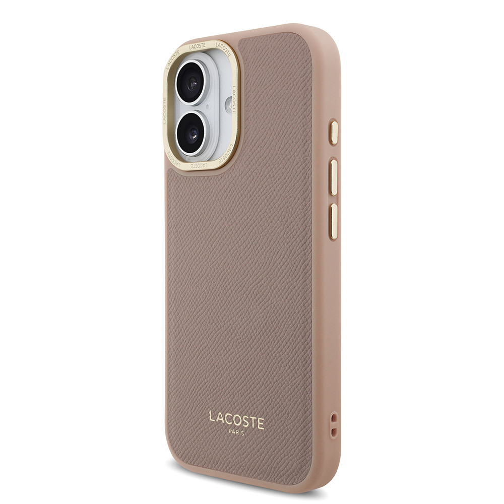 Apple iPhone 17 Case Lacoste Original Licensed M-Safe Charging Feature Champs Elysees PU Leather Design Cover - 5