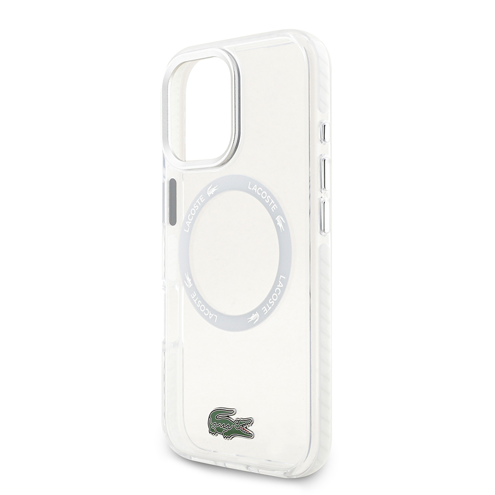 Apple iPhone 17 Case Lacoste Original Licensed M-Safe Charging Feature Iconic Crocodile Logo Frosted Cover - 9