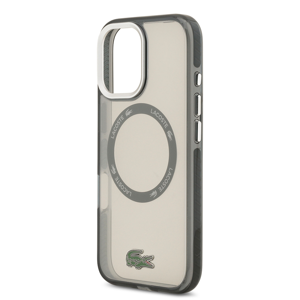 Apple iPhone 17 Case Lacoste Original Licensed M-Safe Charging Feature Iconic Crocodile Logo Frosted Cover - 21