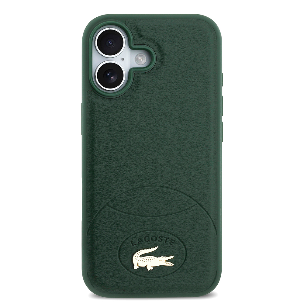 Apple iPhone 17 Case Lacoste Original Licensed M-Safe Charging Feature PU Leather Design Metal Logo Cover - 12