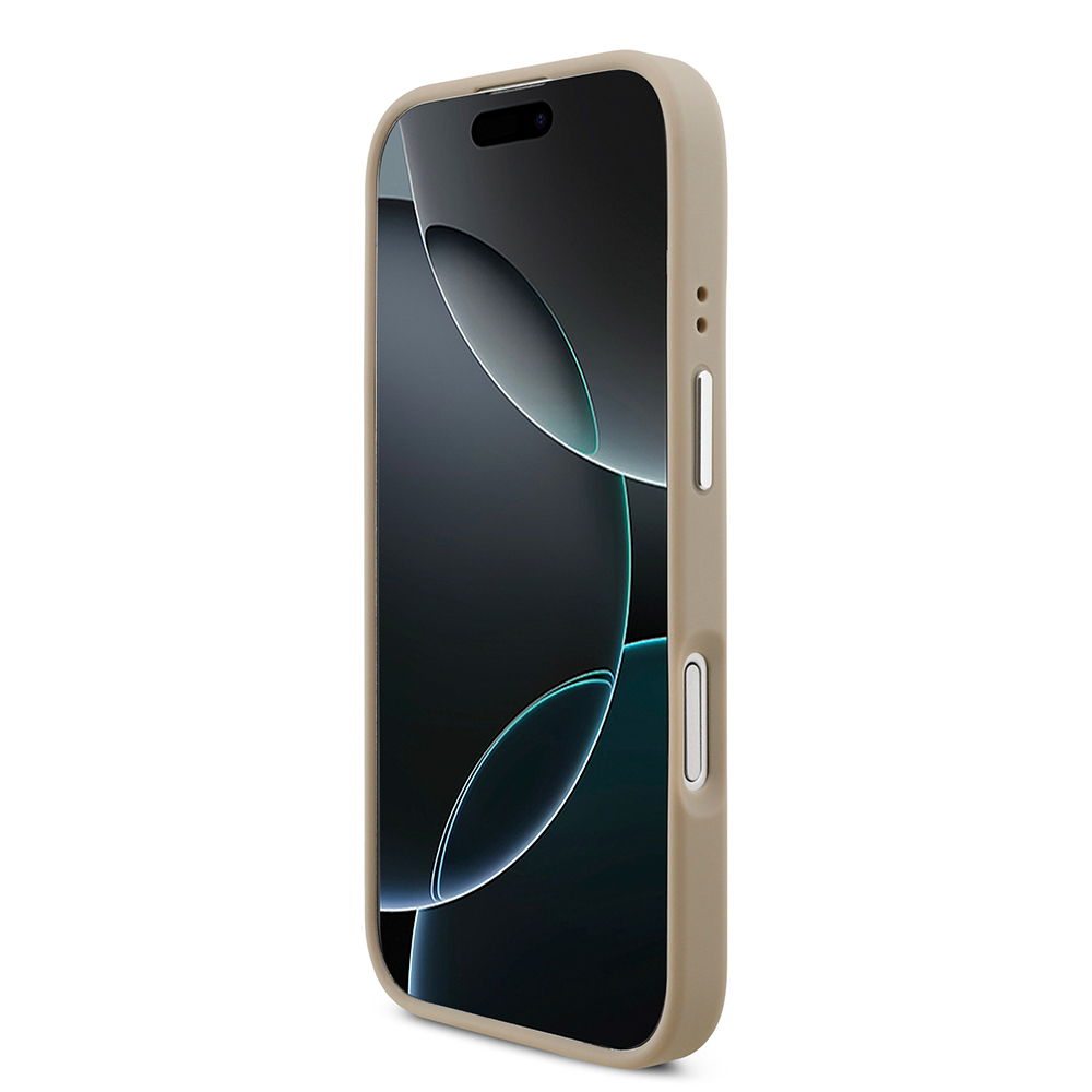 Apple iPhone 17 Case Lacoste Original Licensed M-safe Charging Feature PU Pique Pattern Stand Metal Logo Cover - 15