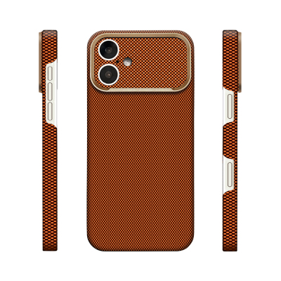 Apple iPhone 17 Case M-Safe Charging Enabled Zore Paris Zerre Hard PC Cover Orange
