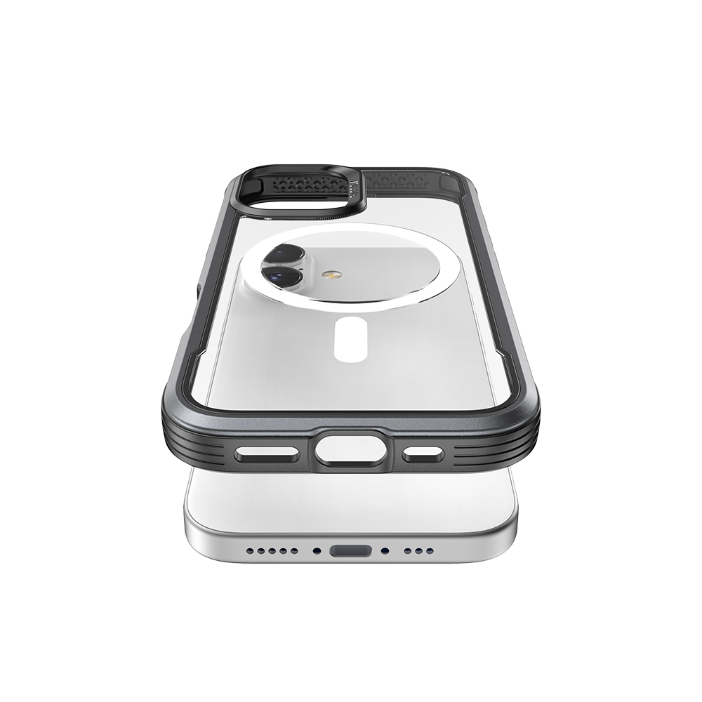 Apple iPhone 17 Case M-Safe Charging Feature Airbag Raptic Shield Series Transparent Back Cover - 13