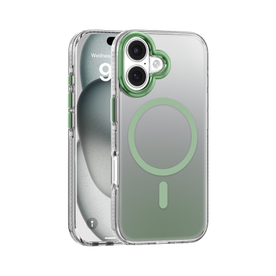 Apple iPhone 17 Case M-safe Charging Feature Anti-Yellowing Mutural Icesense Series Cover Açık Yeşil