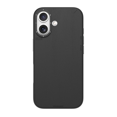 Apple iPhone 17 Case M-safe Charging Feature Simple Matte Leather Pattern Youngkit Tech Fashion Series Cover Black