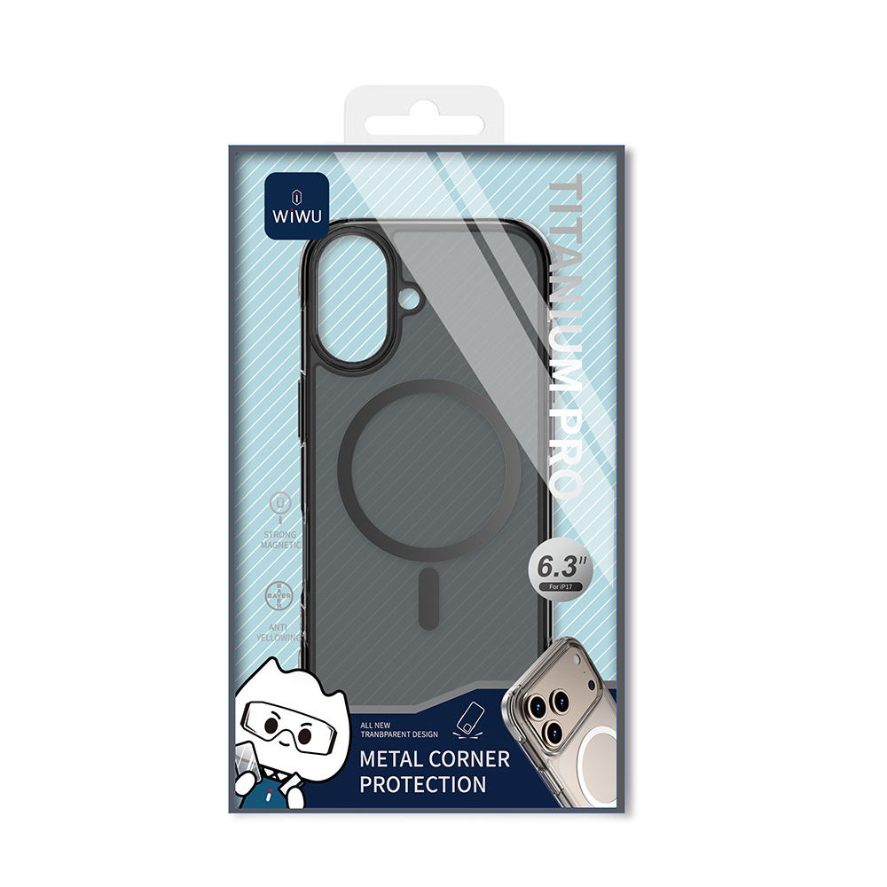 Apple iPhone 17 Case M-safe Charging Feature Wiwu MCC-702 Titanium Pro Series Hard PC Cover - 9
