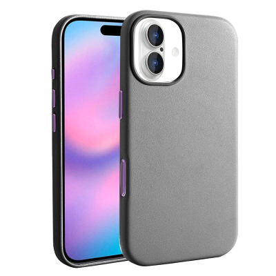 Apple iPhone 17 Case M-safe Charging Feature Zore Cupra PU Leather Look Cover Black
