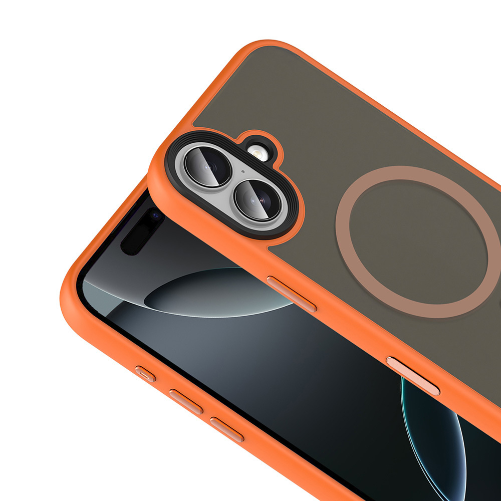 Apple iPhone 17 Case Matte Back Surface Wireless Charging Feature Zore Flet M-safe Cover - 13