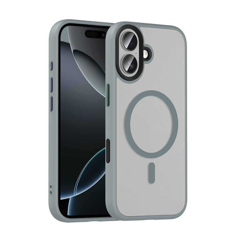 Apple iPhone 17 Case Matte Back Surface Wireless Charging Feature Zore Flet M-safe Cover - 1