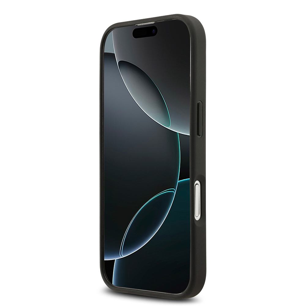 Apple iPhone 17 Case Mercedes Benz Original Licensed M-Safe Charging Feature Textured Patterned Leather Cover - 14