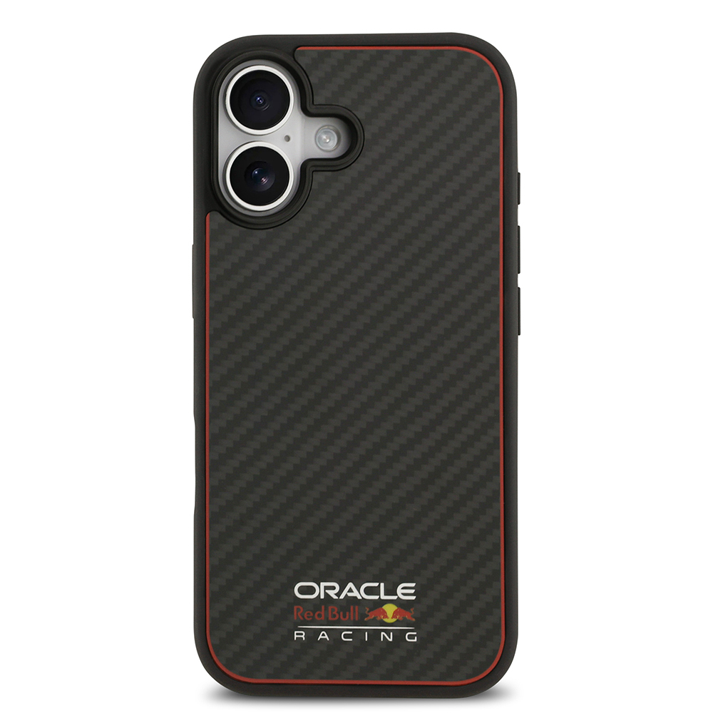 Apple iPhone 17 Case Redbull Original Licensed M-safe Charging Carbon Fiber Shining Logo Kevlar Cover - 4