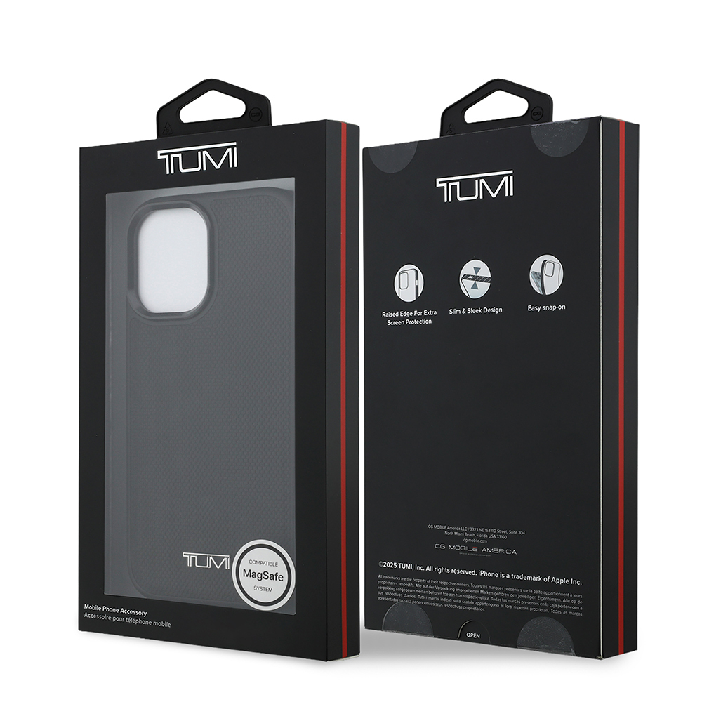 Apple iPhone 17 Case TUMI M-safe Charging Feature Leather Dotted Design Cover - 9