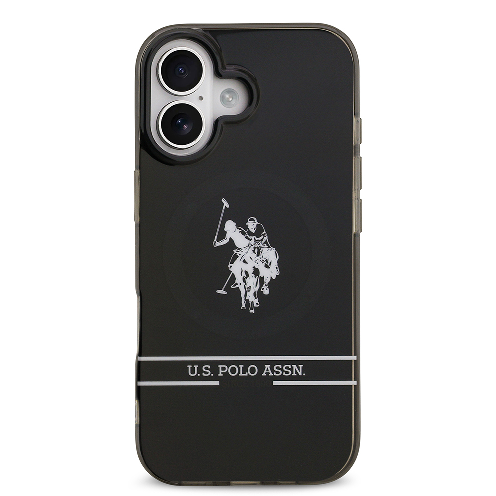 Apple iPhone 17 Case U.S. Polo Assn. Original Licensed M-Safe Charging Feature IML Double Horse Stripe Logo Cover - 4