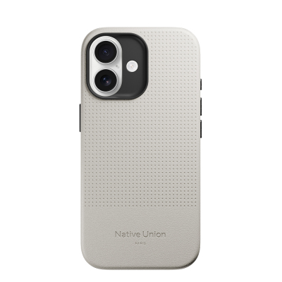 Apple iPhone 17 Case with M-safe Charging Feature, Leather Texture, Native Union 2025 Active Series Cover White