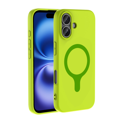 Apple iPhone 17 Case with M-Safe Charging Feature - Zore Aris Silicone Cover Green
