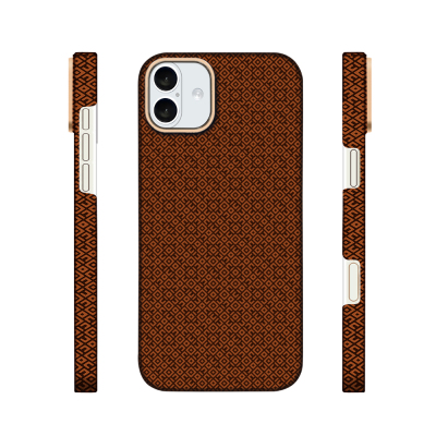 Apple iPhone 17 Case with M-Safe Charging Feature, Zore Paris Vax Hard PC Cover Brown