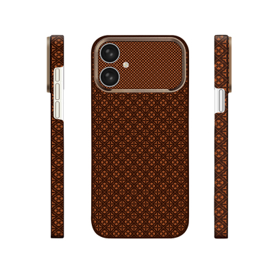 Apple iPhone 17 Case with M-Safe Charging Feature Zore Paris Velix Hard PC Cover Brown