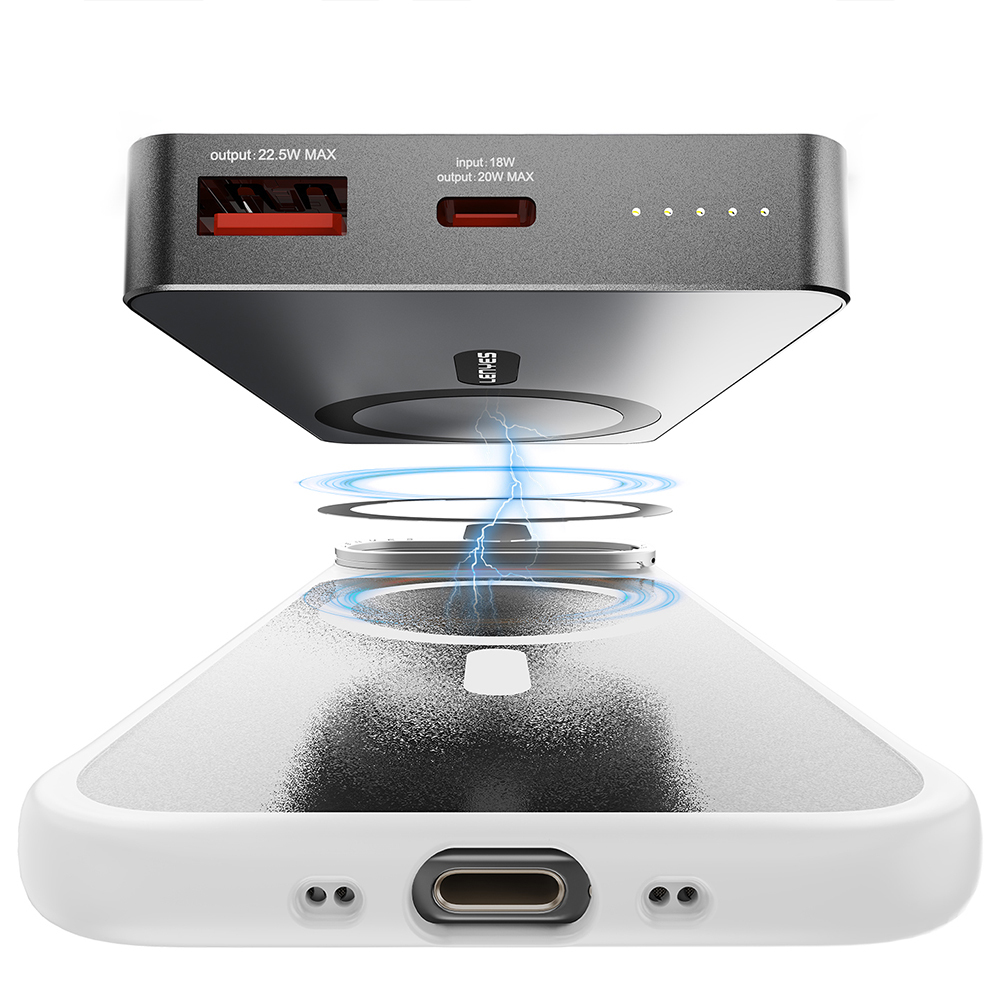 Apple iPhone 17 Case with M-safe Charging Metal Camera Stand Lenyes CK226 PC Cover - 5