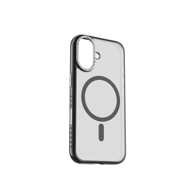 Apple iPhone 17 Case with M-safe Charging Metal Camera Stand Lenyes CK226 PC Cover Black